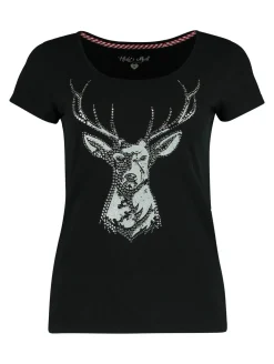 Sale Damen T-Shirt "Hirsch", mit Glitzer Damen Shirts