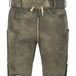 Cheap Herren Hirschlederhose "Hirschvogel", Grau- Herren Lederhosen