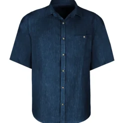 Store Herren Leinenhemd "Vincent" Kurzarm, Navy Herren Hemden