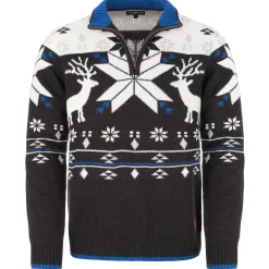 Fashion Herren Norweger "Oslo", Dunkel/Weiß Herren Pullover & Hoodies