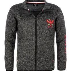 Best Sale Herren Strickfleece Jacke "Tirol", Anthrazit Herren Jacken