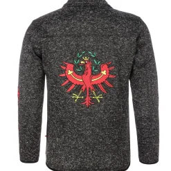 Best Sale Herren Strickfleece Jacke "Tirol", Anthrazit Herren Jacken