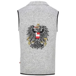 Hot Herren Strickfleece Weste "Österreich", Hell Herren Jacken