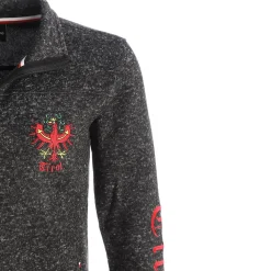 Cheap Kinder Strickfleece Jacke “Tirol”, Anthrazit Kinder Jacken & Anzüge