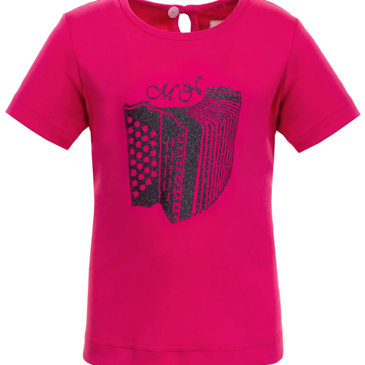 Cheap Kinder T-Shirt "Melissa Akkordeon Glitzer", Pink Kinder Shirts & Polos