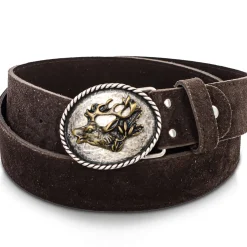 Flash Sale Ledergürtel "Hirschkopf", Herren Accessoires